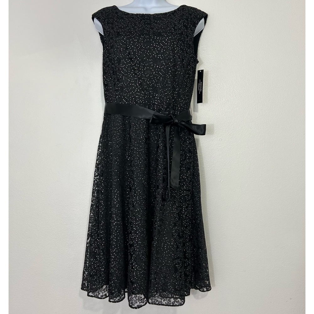 NWT Tahari ASL Ladies Size 8 Black Sleeveless Dress